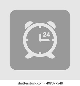 Open hours a day. Clock face.