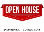 Open house banner design on white background, vector illustration