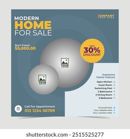 Open House Flyer Layout for Real Estate Agents