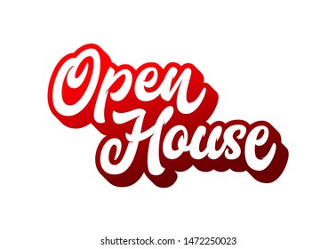 Open House Lettering Text Poster