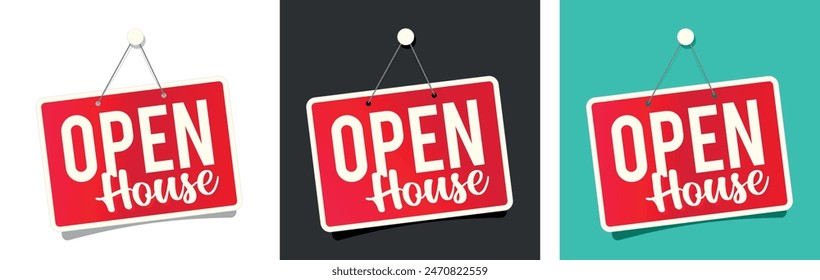 Open house on door sign