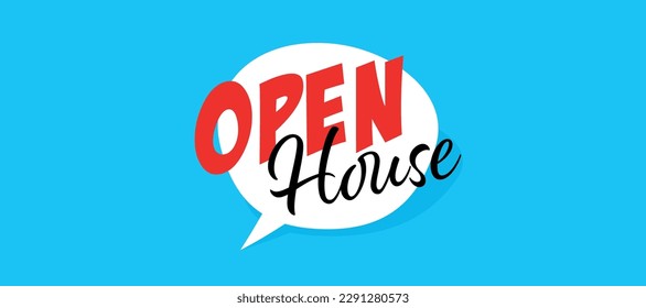 Open house on speech bubble