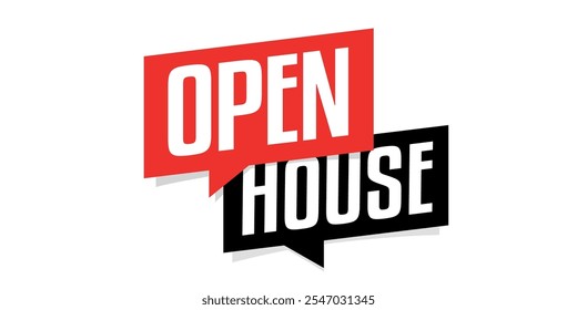 Open house on speech bubble