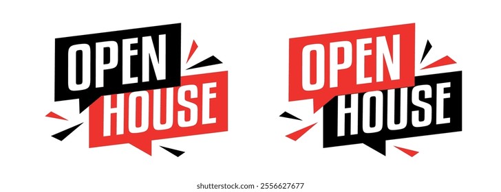 Open house on speech bubble