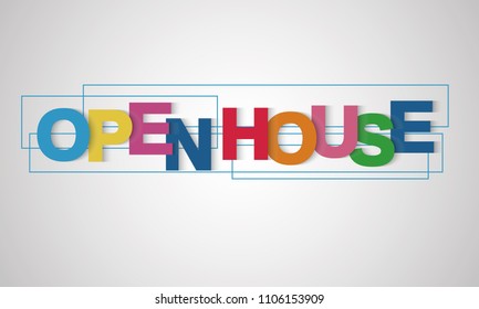 Open House. vector letter