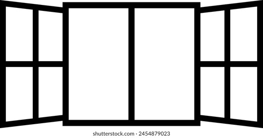 Einfaches Symbol für offenes Fenster