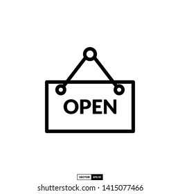 Open icon, design inspiration vector template for web design or mobile app