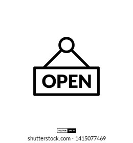 Open icon, design inspiration vector template for web design or mobile app