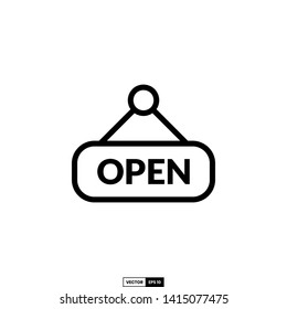 Open icon, design inspiration vector template for web design or mobile app