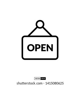 Open icon, design inspiration vector template for web design or mobile app