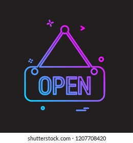 Open icon design vector