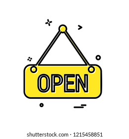 Open icon design vector