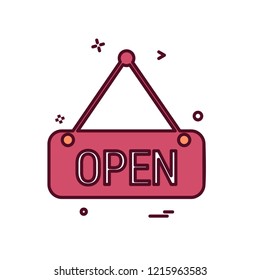 Open icon design vector