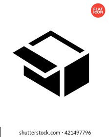 Open Icon Flat Style Isolated Vector Illustration