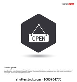 Open Icon Hexa White Background icon template