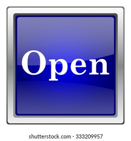 Open icon. Internet button on white background. EPS10 vector.
