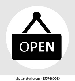  Open  icon isolated on abstract background
