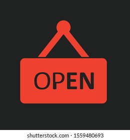  Open  icon isolated on abstract background
