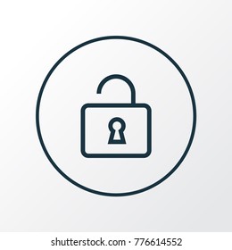 Open icon line symbol. Premium quality isolated unlock element in trendy style.