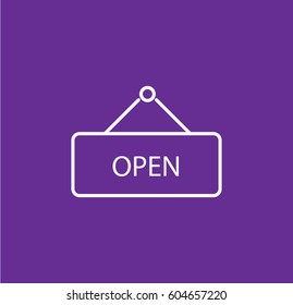 open icon. Linear style. Isolated vector.