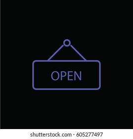 open icon. Linear style. Isolated vector.