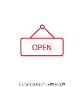 open icon. Linear style. Isolated vector.