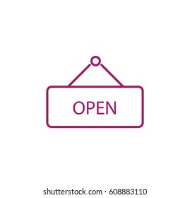 open icon. Linear style. Isolated vector.