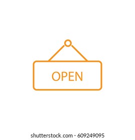 open icon. Linear style. Isolated vector.