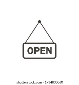 Abrir icono en la ilustración vectorial de fondo blanco.