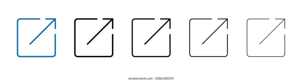 Open icon Outline vector logo for web ui