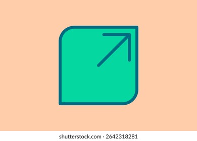 Open icon. icon related to UI elements. suitable for web site, app, user interfaces,element, printable etc. flat line icon style. simple vector design editable