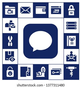 open icon set. 17 filled open icons.  Simple modern icons about  - Folder, Mailbox, Scissors, Message, Package, Box, Book, Mail, Lock, Email, Tin, Mailing, Key, Padlock