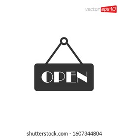 Open Icon Sign Design Illustration