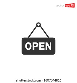 Open Icon Sign Design Illustration