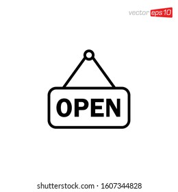 Open Icon Sign Design Illustration