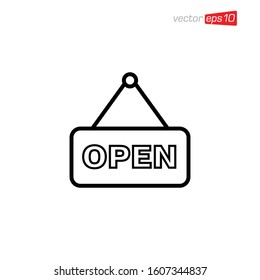 Open Icon Sign Design Illustration