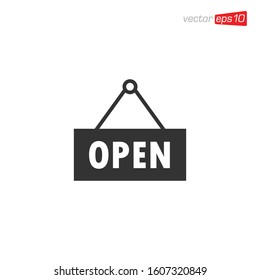 Open Icon Sign Design Vector