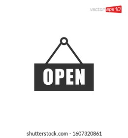 Open Icon Sign Design Vector