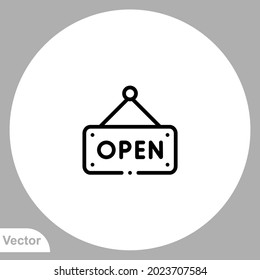 Open icon sign vector,Symbol, logo illustration for web and mobile