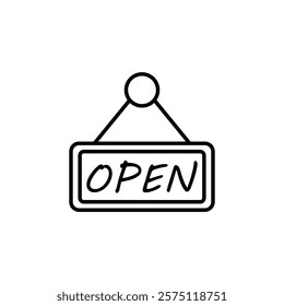 open icon Simple outline illustration