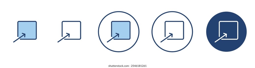 Open icon Thin line art isolated