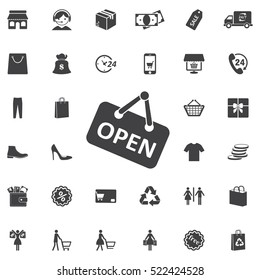 Open icon. Universal Shop set of icons for web and mobile