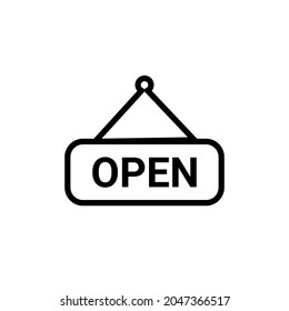 open icon, vector icon black color