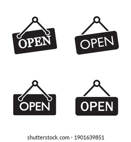 Open Icon Vector Design Template Illustration