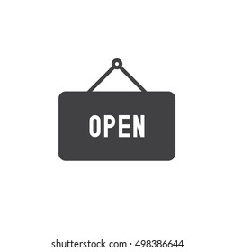 open icon vector, filled flat sign, solid pictogram isolated on white, logo illustration