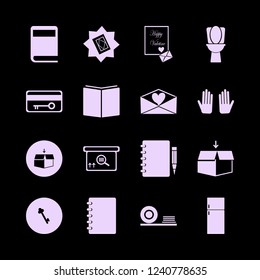 open icon. open vector icons set open book, fridge, key and toilet