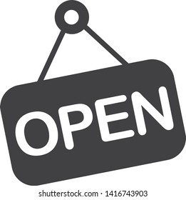 Open Icon Vector icon. Illustration