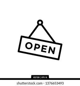 Open Icon Vector Illustration Logo Template
