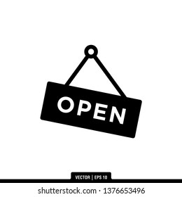 Open Icon Vector Illustration Logo Template
