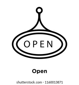 Open icon vector isolated on white background, Open transparent sign , line or linear sign, element design in outline style